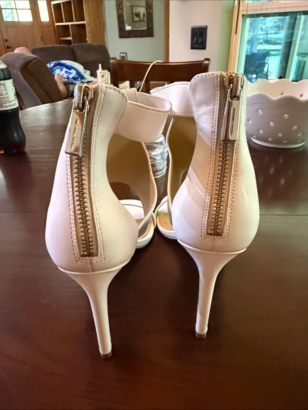 Michael Kors Women's white High Heel Sandals - Elegant Strappy Dress Heels